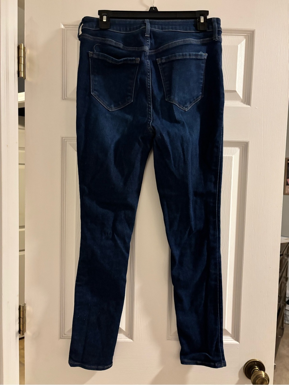 Old Navy Dark Blue Skinny Jeans with Distressed Knee - Picture 5 of 5